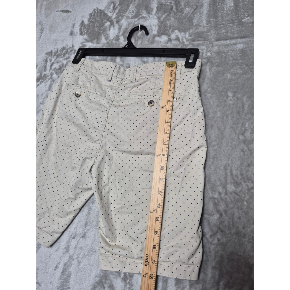 Denim & Flower Ricky Singh Mens Polka Dot Chino Shorts Beige Blue Size 29 - Picture 6 of 8